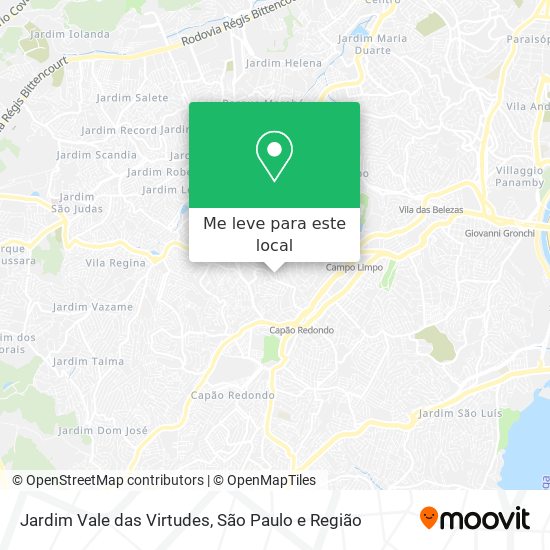 Jardim Vale das Virtudes mapa