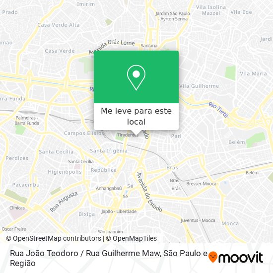 Rua João Teodoro / Rua Guilherme Maw mapa
