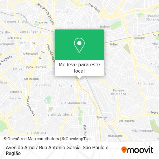 Avenida Arno / Rua Antônio Garcia mapa