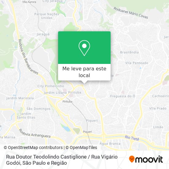 Rua Doutor Teodolindo Castiglione / Rua Vigário Godói mapa