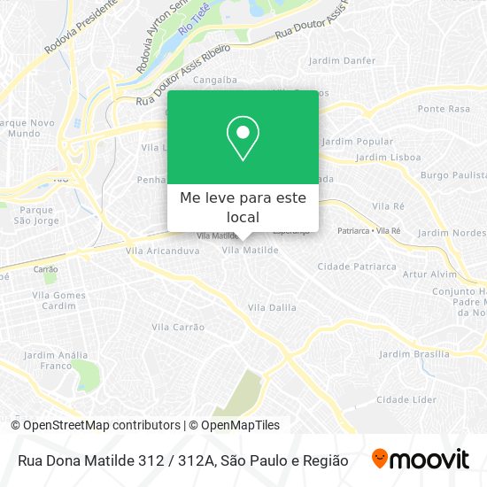 Rua Dona Matilde 312 / 312A mapa