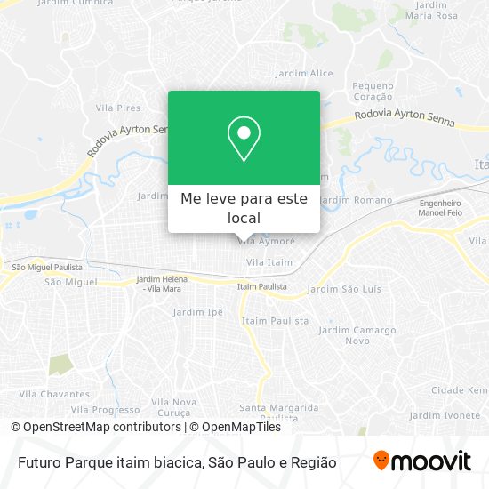 Futuro Parque itaim biacica mapa