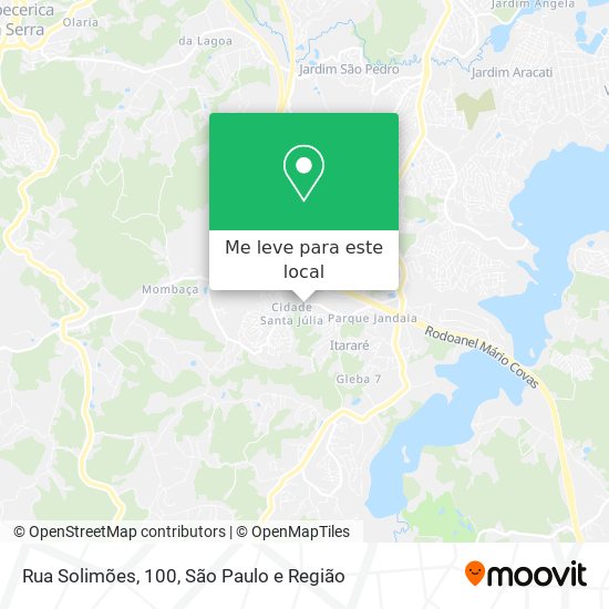 Rua Solimões, 100 mapa
