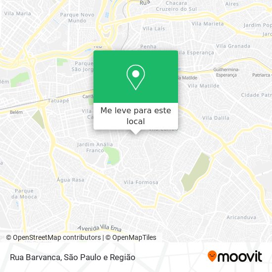 Rua Barvanca mapa