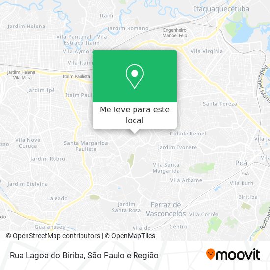 Rua Lagoa do Biriba mapa