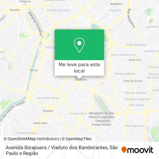 Avenida Ibirapuera / Viaduto dos Bandeirantes mapa
