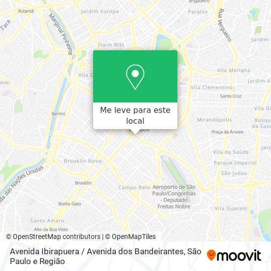 Avenida Ibirapuera / Avenida dos Bandeirantes mapa