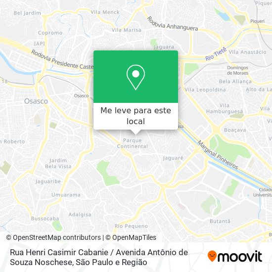 Rua Henri Casimir Cabanie / Avenida Antônio de Souza Noschese mapa