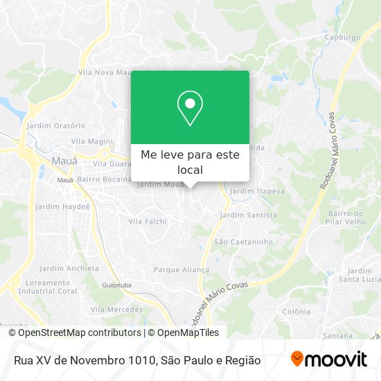 Rua XV de Novembro 1010 mapa