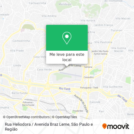 Rua Heliodora / Avenida Braz Leme mapa