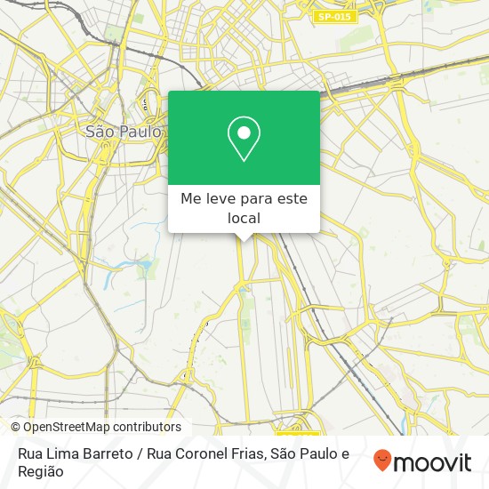 Rua Lima Barreto / Rua Coronel Frias mapa