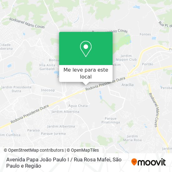 Avenida Papa João Paulo I / Rua Rosa Mafei mapa