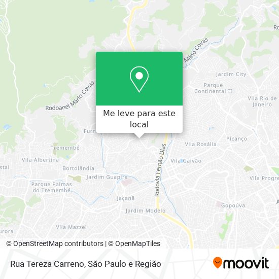 Rua Tereza Carreno mapa