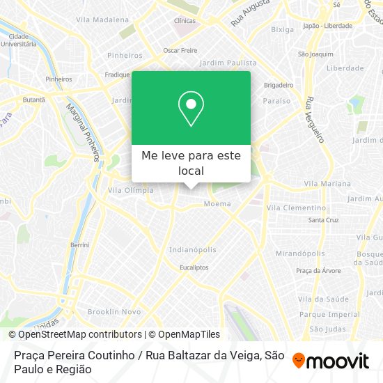 Praça Pereira Coutinho / Rua Baltazar da Veiga mapa