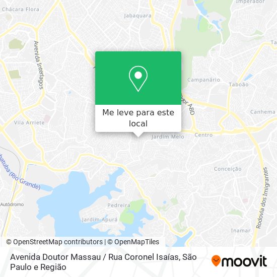 Avenida Doutor Massau / Rua Coronel Isaías mapa