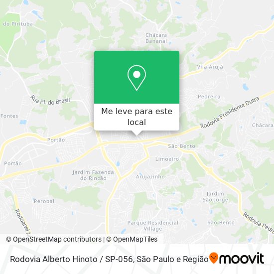 Rodovia Alberto Hinoto / SP-056 mapa