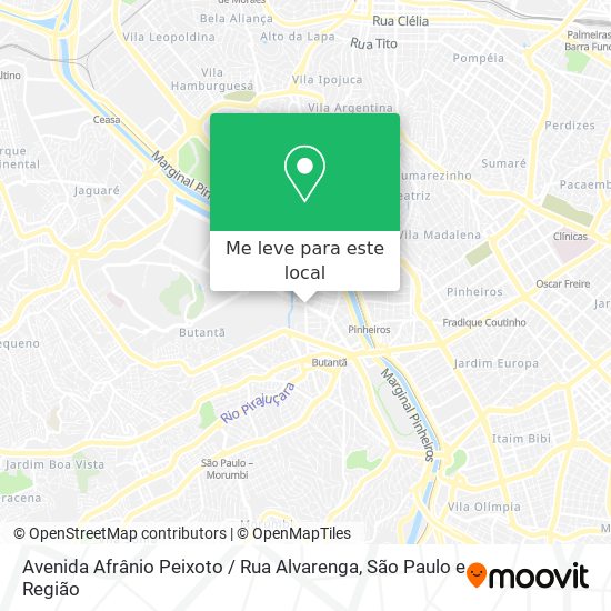 Avenida Afrânio Peixoto / Rua Alvarenga mapa