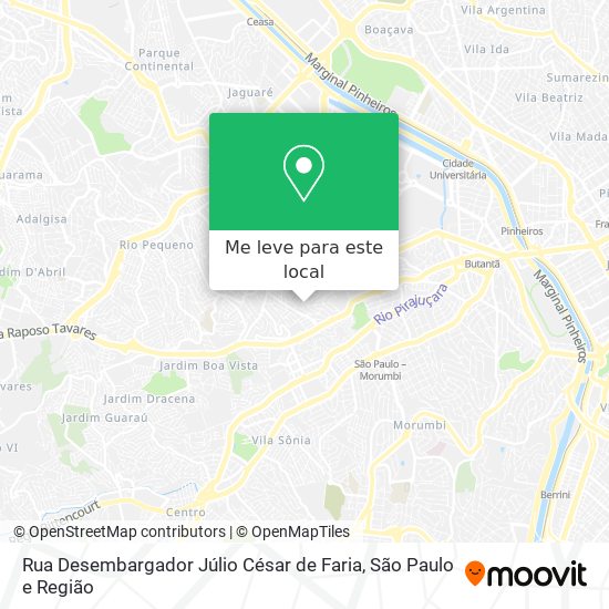 Rua Desembargador Júlio César de Faria mapa