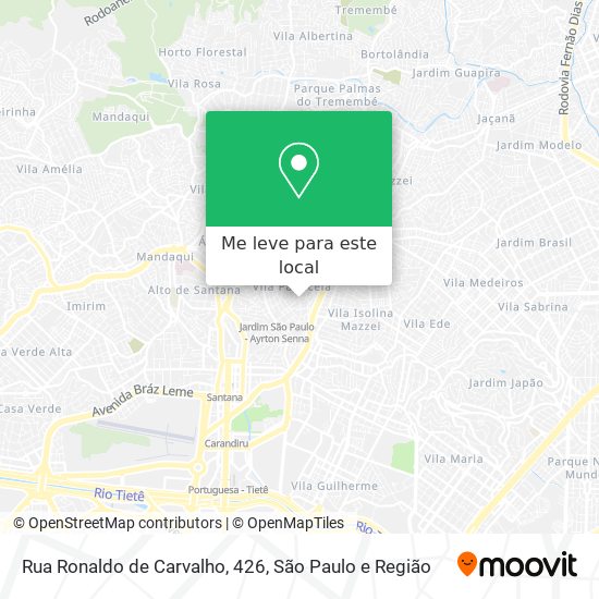 Rua Ronaldo de Carvalho, 426 mapa