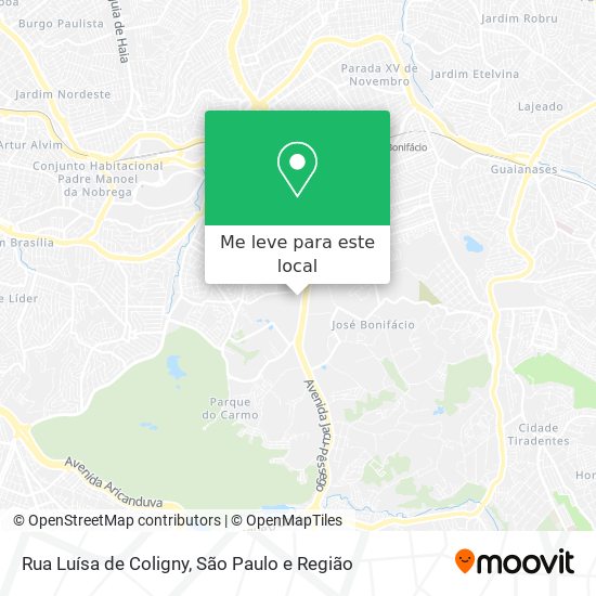 Rua Luísa de Coligny mapa