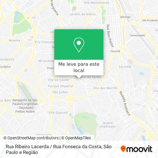 Rua Ribeiro Lacerda / Rua Fonseca da Costa mapa
