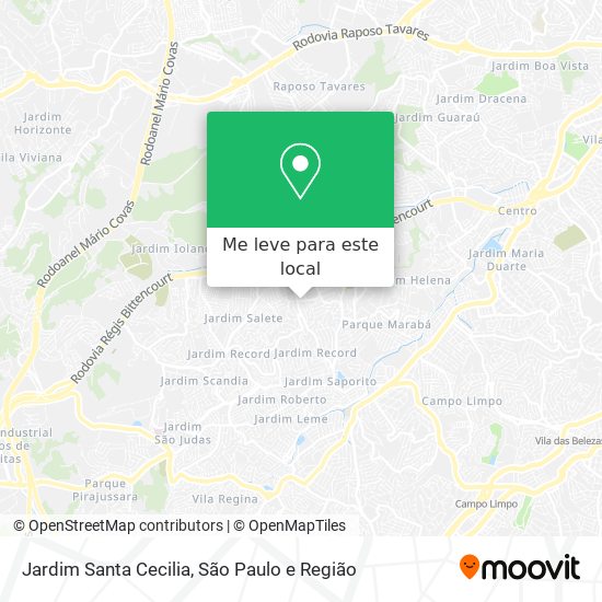 Jardim Santa Cecilia mapa