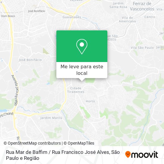Rua Mar de Baffim / Rua Francisco José Alves mapa