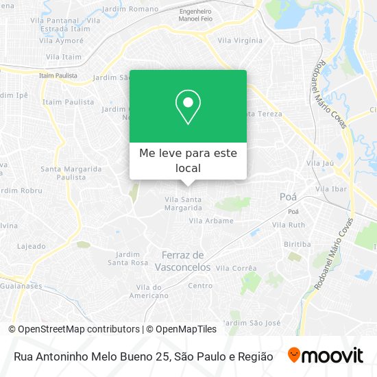 Rua Antoninho Melo Bueno 25 mapa