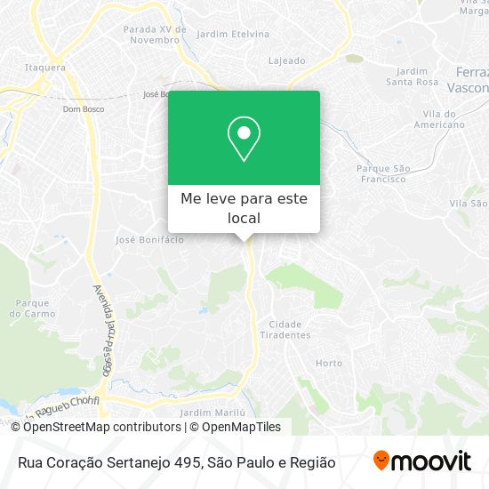 Rua Coração Sertanejo 495 mapa