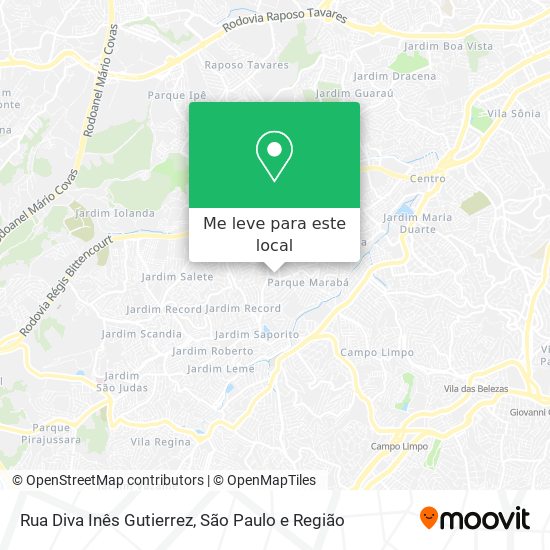 Rua Diva Inês Gutierrez mapa