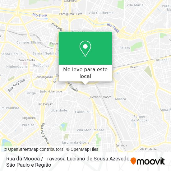 Rua da Mooca / Travessa Luciano de Sousa Azevedo mapa