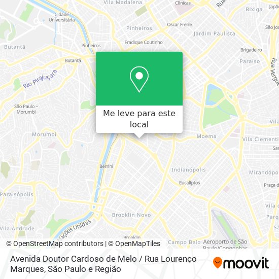 Avenida Doutor Cardoso de Melo / Rua Lourenço Marques mapa