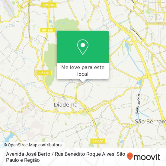 Avenida José Berto / Rua Benedito Roque Alves mapa