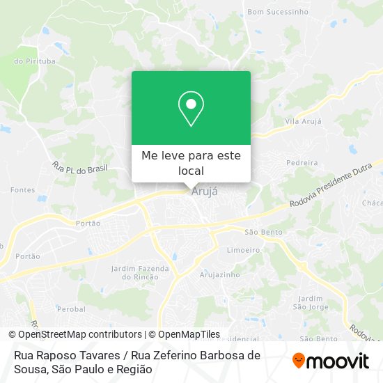 Rua Raposo Tavares / Rua Zeferino Barbosa de Sousa mapa