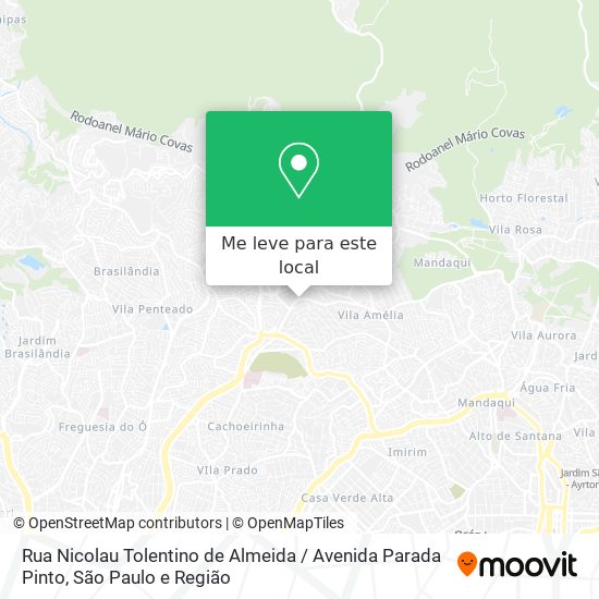 Rua Nicolau Tolentino de Almeida / Avenida Parada Pinto mapa