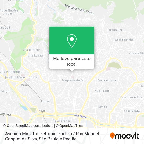 Avenida Ministro Petrônio Portela / Rua Manoel Crispim da Silva mapa