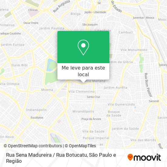 Rua Sena Madureira / Rua Botucatu mapa