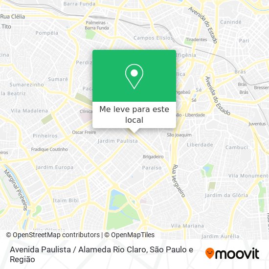 Avenida Paulista / Alameda Rio Claro mapa