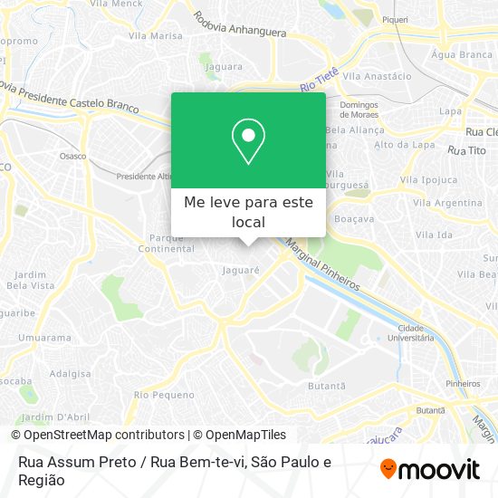 Rua Assum Preto / Rua Bem-te-vi mapa