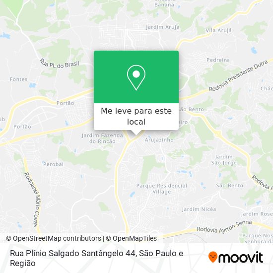 Rua Plínio Salgado Santângelo 44 mapa