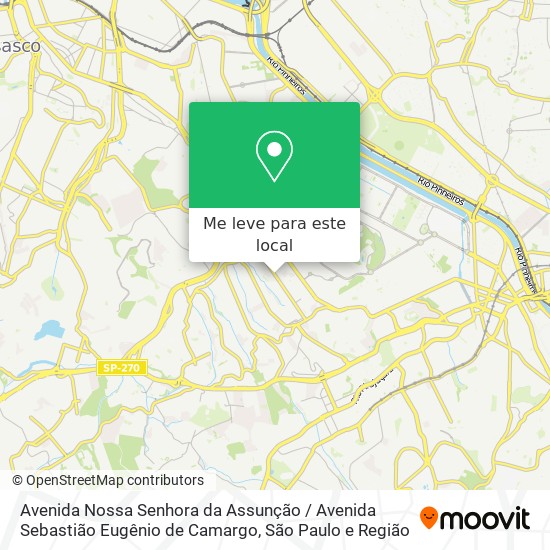 Avenida Nossa Senhora da Assunção / Avenida Sebastião Eugênio de Camargo mapa