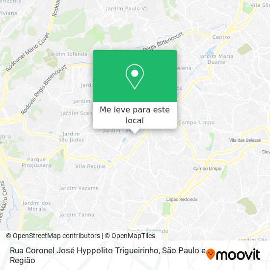 Rua Coronel José Hyppolito Trigueirinho mapa