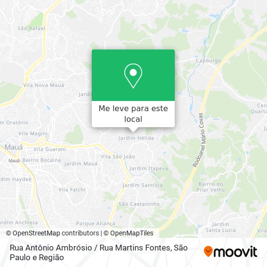 Rua Antônio Ambrósio / Rua Martins Fontes mapa