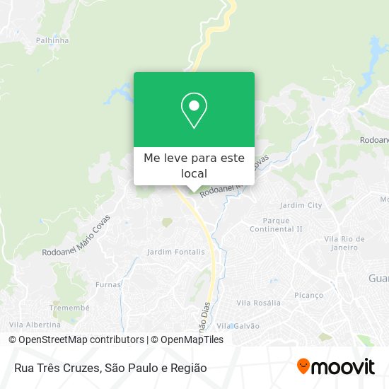 Rua Três Cruzes mapa