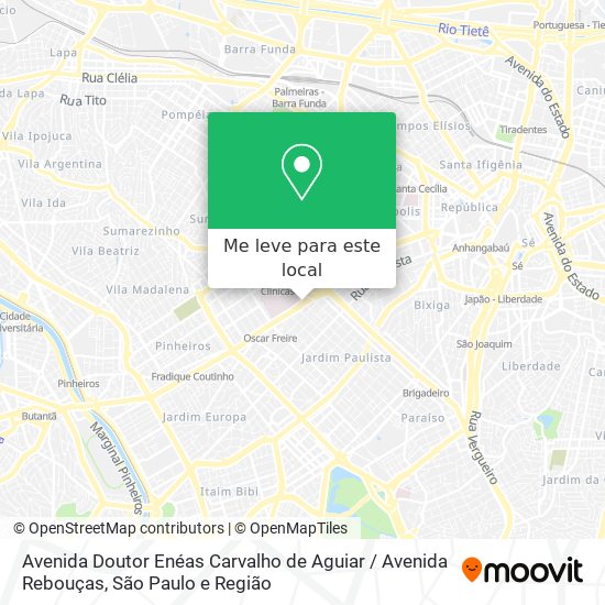 Avenida Doutor Enéas Carvalho de Aguiar / Avenida Rebouças mapa