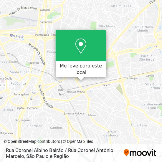 Rua Coronel Albino Bairão / Rua Coronel Antônio Marcelo mapa