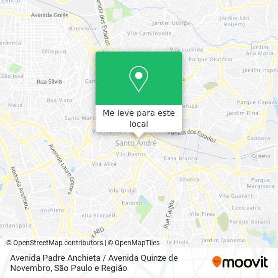 Avenida Padre Anchieta / Avenida Quinze de Novembro mapa