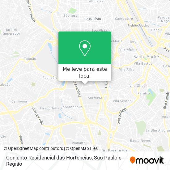 Conjunto Residencial das Hortencias mapa