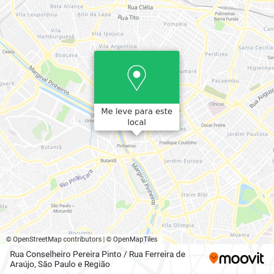 Rua Conselheiro Pereira Pinto / Rua Ferreira de Araújo mapa