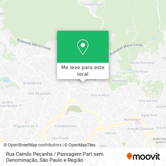 Rua Camilo Peçanha / Passagem Part sem Denominação mapa